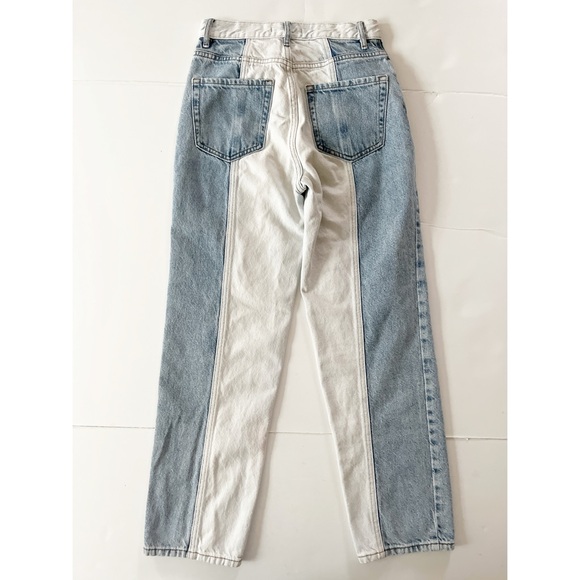 PACSUN Jeans Pants Women’s Size 24 Blue High Rise Straight Leg Button Closure - Picture 2 of 14